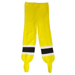 Гамаши хоккейные лимонно-бело-черные