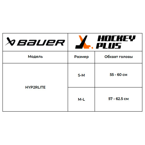 Шлем хоккейный S23 BAUER HYP2RLITE