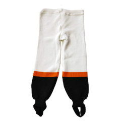 Гамаши хоккейные бело-оранжево-черные